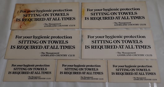 Goodland Country Club Hygienic Protection Signs