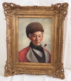 Signed Oil on Board Portrait