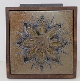 Folk Art Tile Style Door Handle