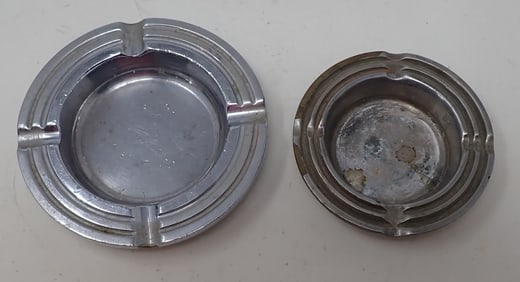 Art Deco Heavy Brass Ashtrays
