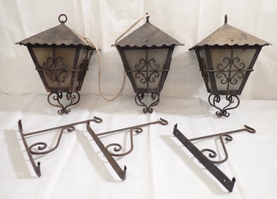 Set of 3 Porch Lights w/ Hangers
