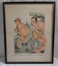 1983 Kevin McVey Goodland Nudist Park Adult Comic Watercolor