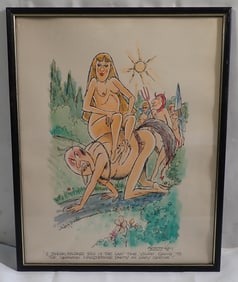 1983 Kevin McVey Goodland Nudist Park Adult Comic Watercolor