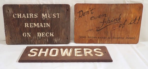 Goodland Nudist Park Wooden Signs