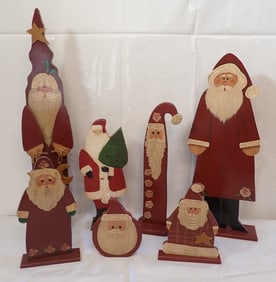 Wooden Santas