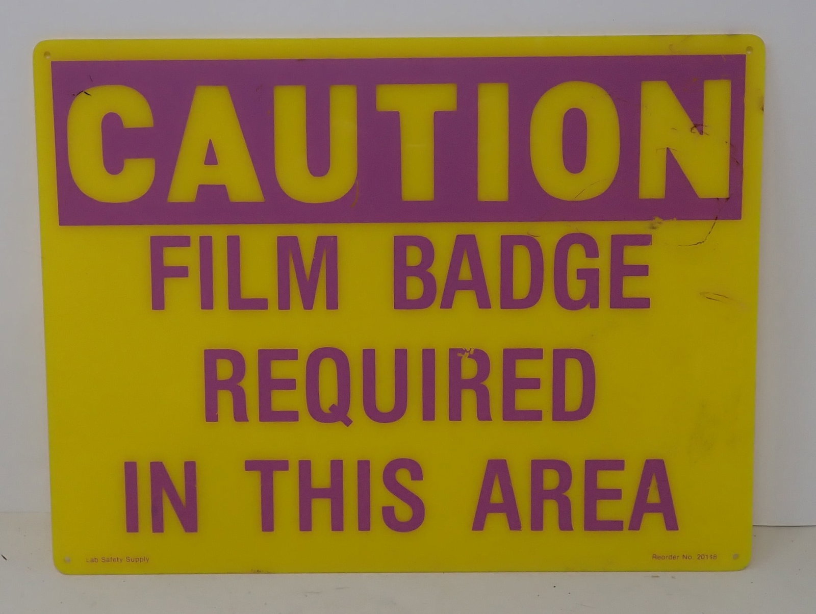 Caution Film Badge Required Sign (1 of 1)