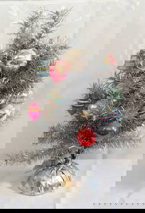Antique Aluminum Christmas Tree: Approx 24" tall. NO in house shipping !