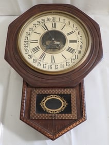 Octagonal Wall Hanging Clock