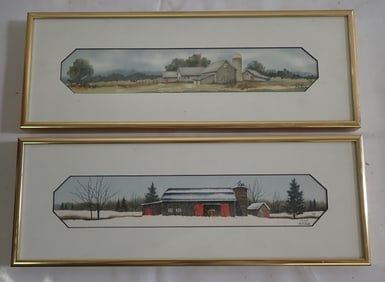 2 Cece Tucker Easton Pa Farm Watercolors