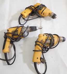 3 DeWalt Drills