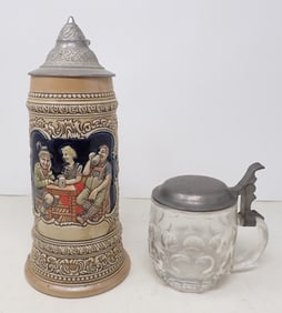 Ceramarte & Glass Beer Steins