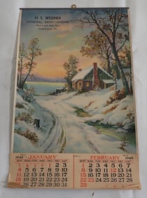 1948 Spangsville Pa H.S Weidner Calendar