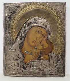 Russian Silver Religious Icon