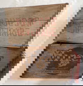Hires & Krueger Wooden Crates