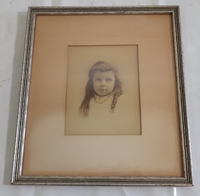 Framed Portrait of Little Girl