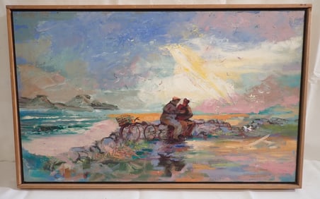 John Reilly Seascape Oil on Canvas Painting
