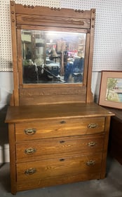 Eastlake Oak Dresser w/ Mirror