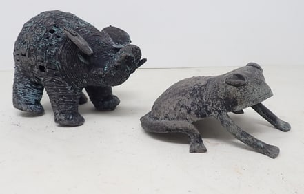 African Bronze Frog & Elephant