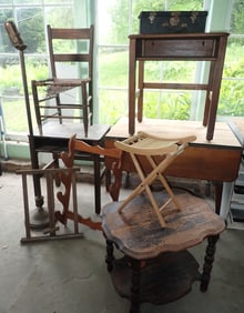 School Desks Gun Rack & Misc