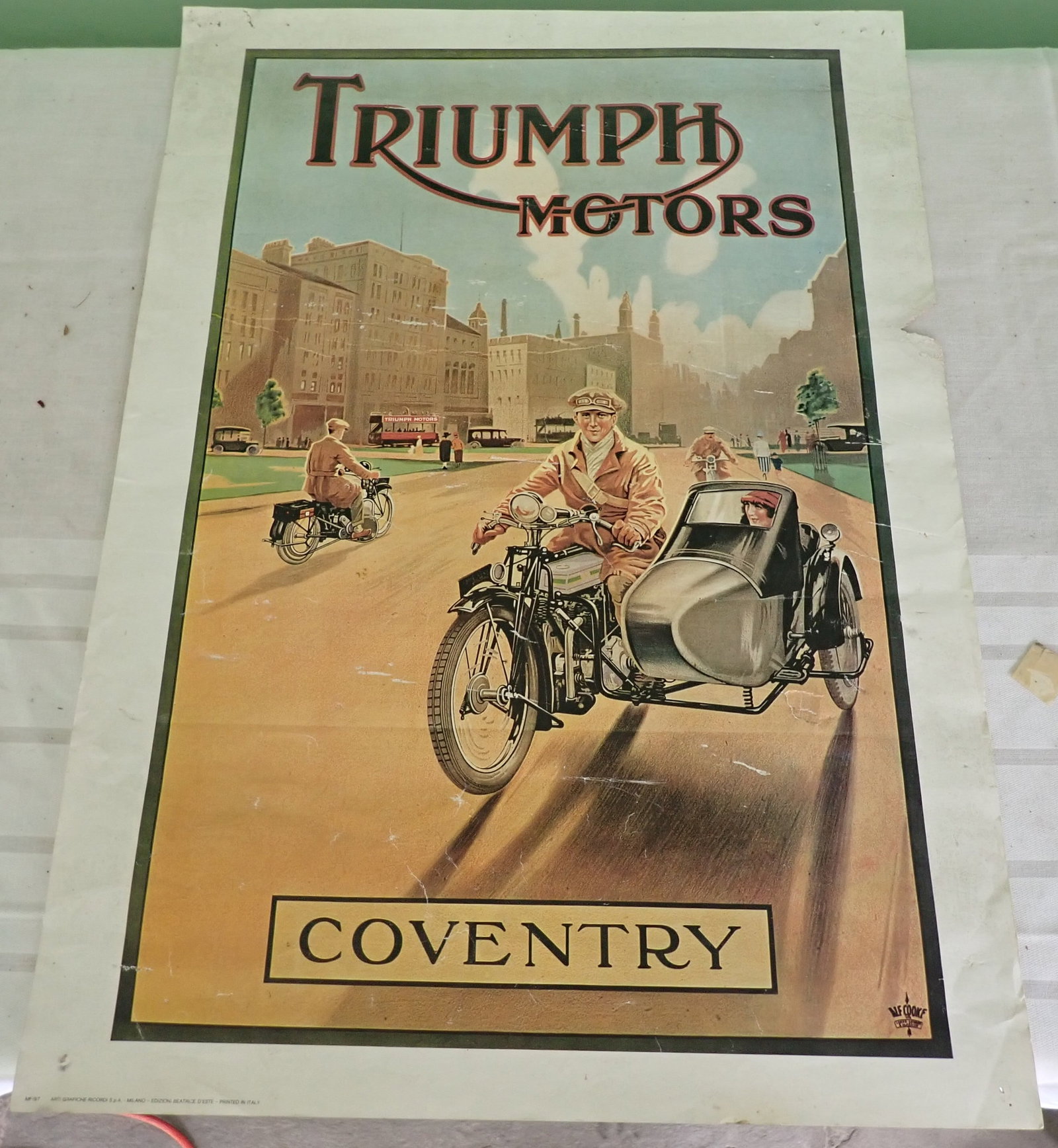 Triumph Motors Motorcyle Poster: 1997 Poster. Apprx 19 1/2" x 27 1/2". Shipping available