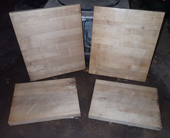 4 Butcher Block Top Pieces