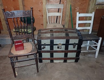 Camelback Trunk Chairs & Torch