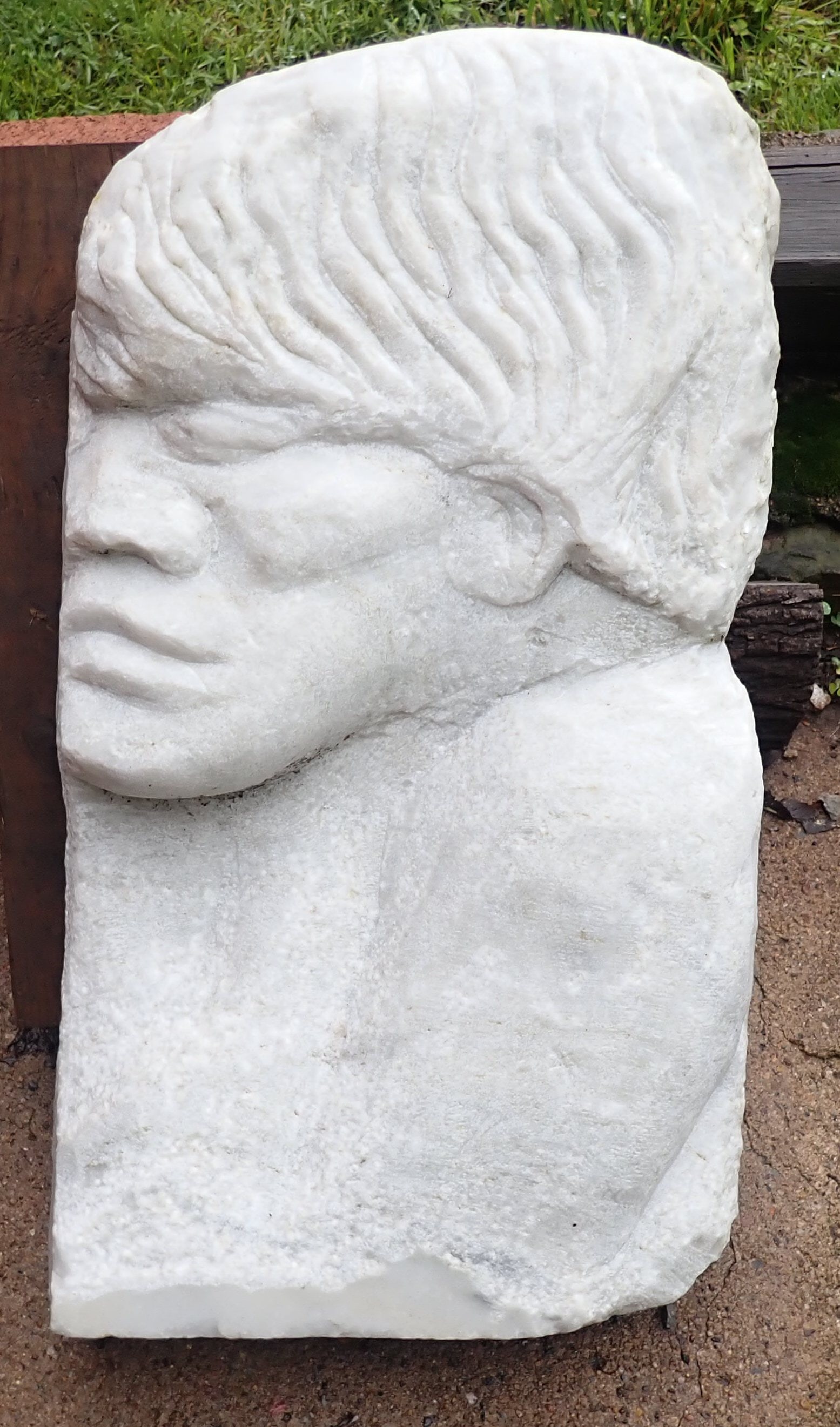 Marble Sculpture: Apprx 4" x 12" x 21 1/2". No in house shipping !