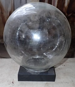 8" Glass Globe on Plastic Base