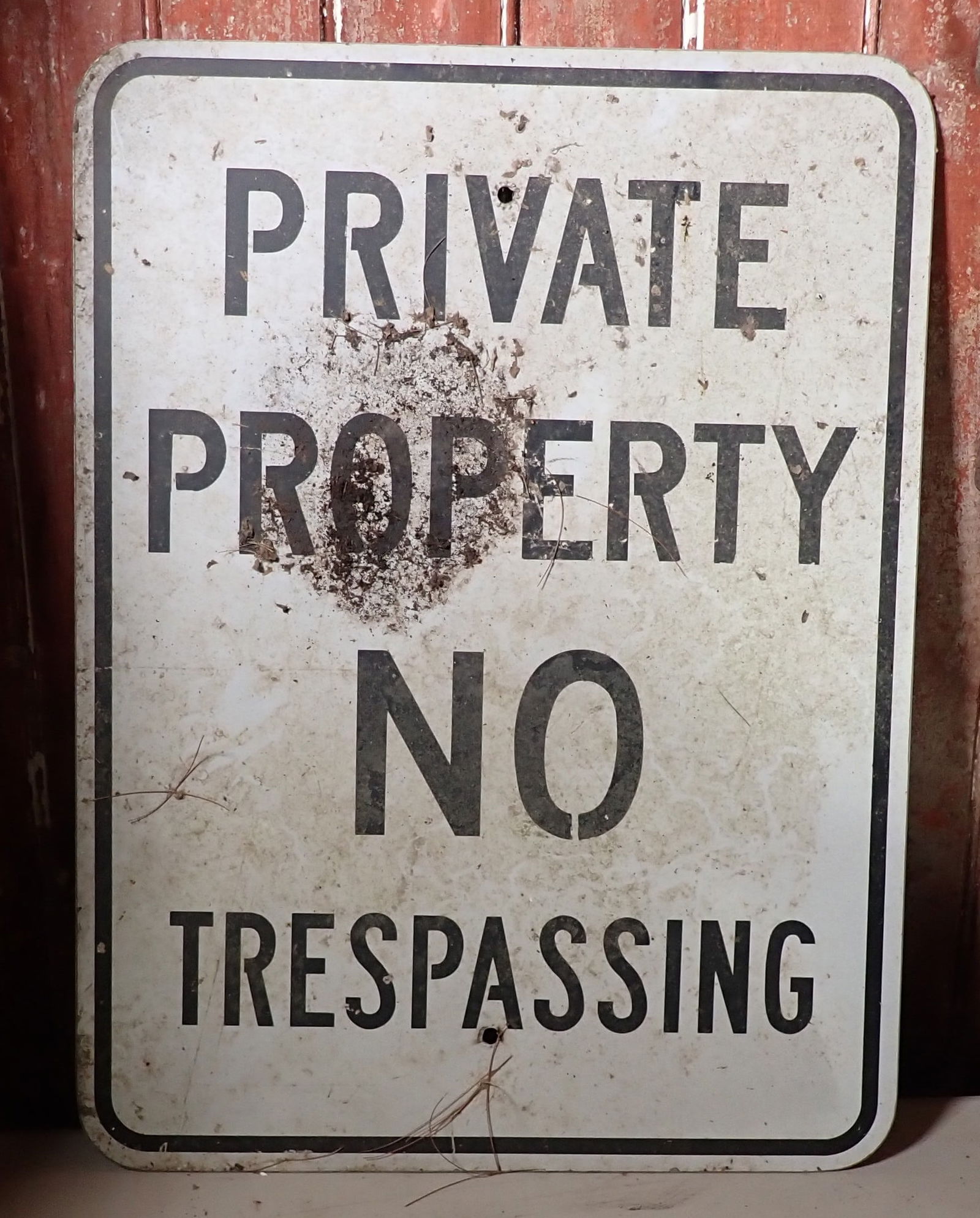 Private Property No Trespassing Sign: Aluminum sign - Approx 18" x 24". Shipping available