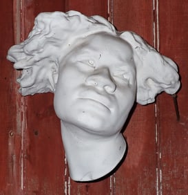 Chalkware Head Wall Plaque
