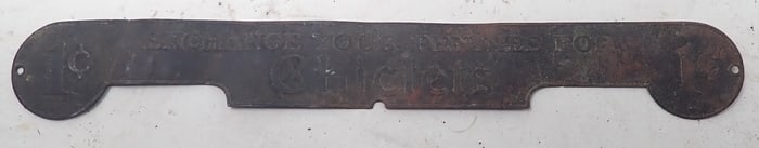 Chiclets 1 Cent Dispenser Copper Plaque