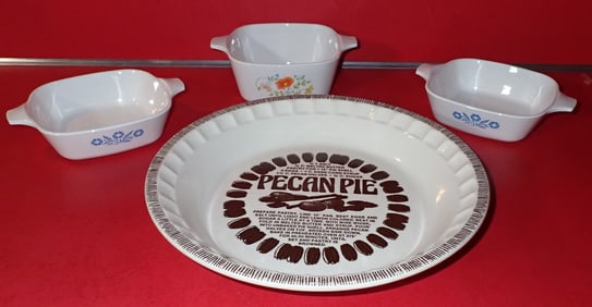 Pecan Pie Dish & Misc Corning Ware