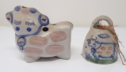 M.A Hadley Cow Toothbrush Holder & Bell