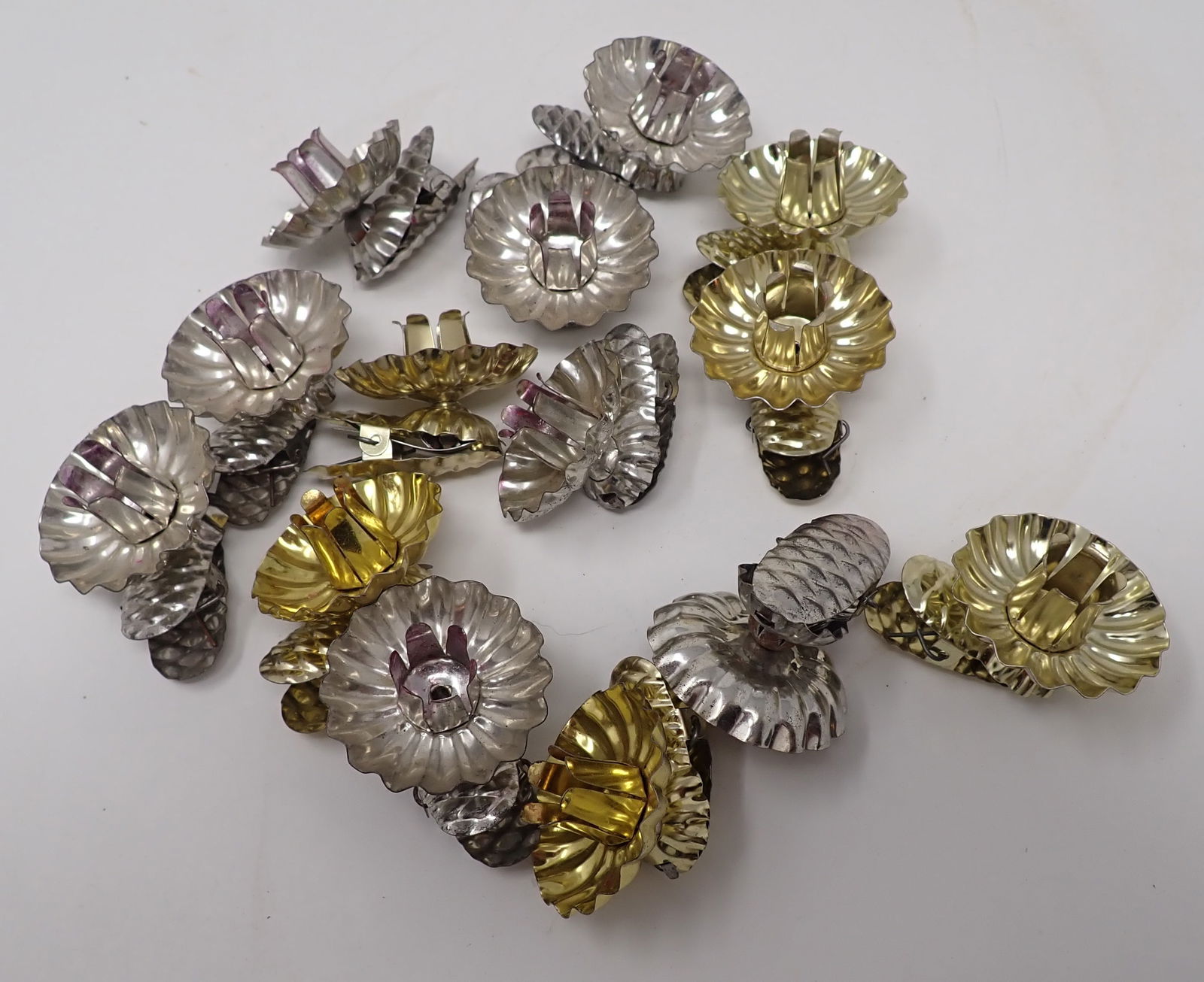 Tin Christmas Tree Candle Holders (1 of 2)