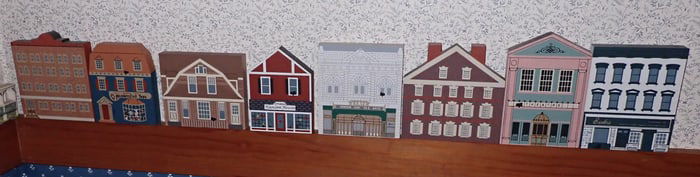30pcs of Wooden Houses & Misc