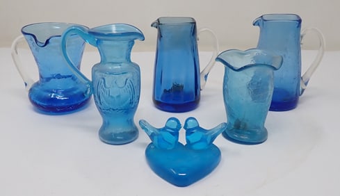 Blue Crackle & Misc Glassware