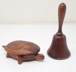 Wooden Turtle & Bell