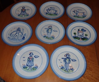 8 M.A Hadley Dinner Plates