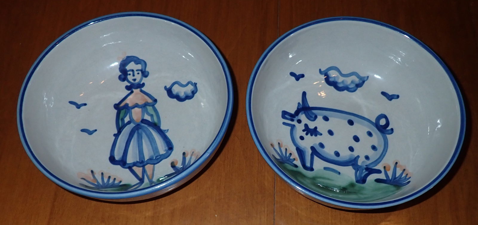 M.A Hadley Lady & Pig Bowls (1 of 3)