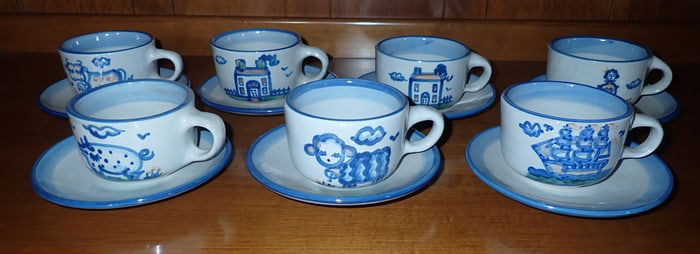 M.A Hadley Cups & Saucers