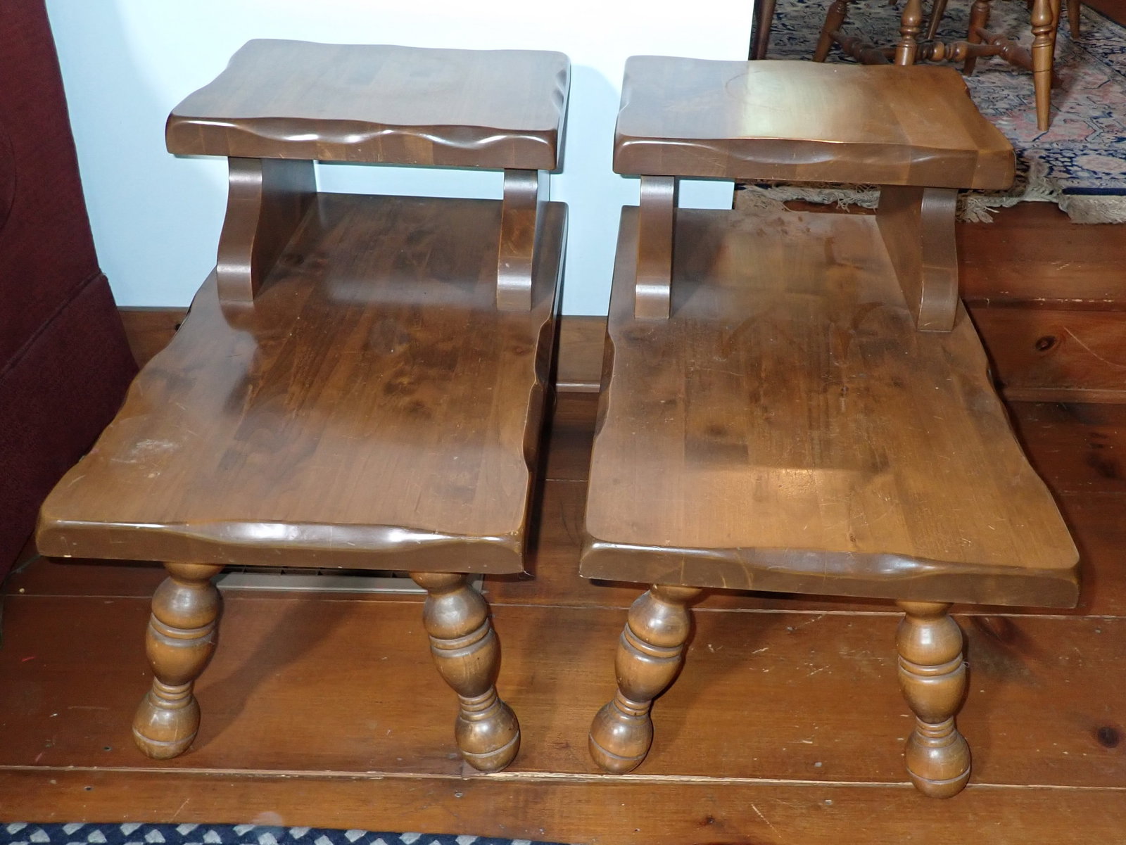 2 End Tables: Apprx 18" x 32" x 23 1/4" tall. No in house shipping