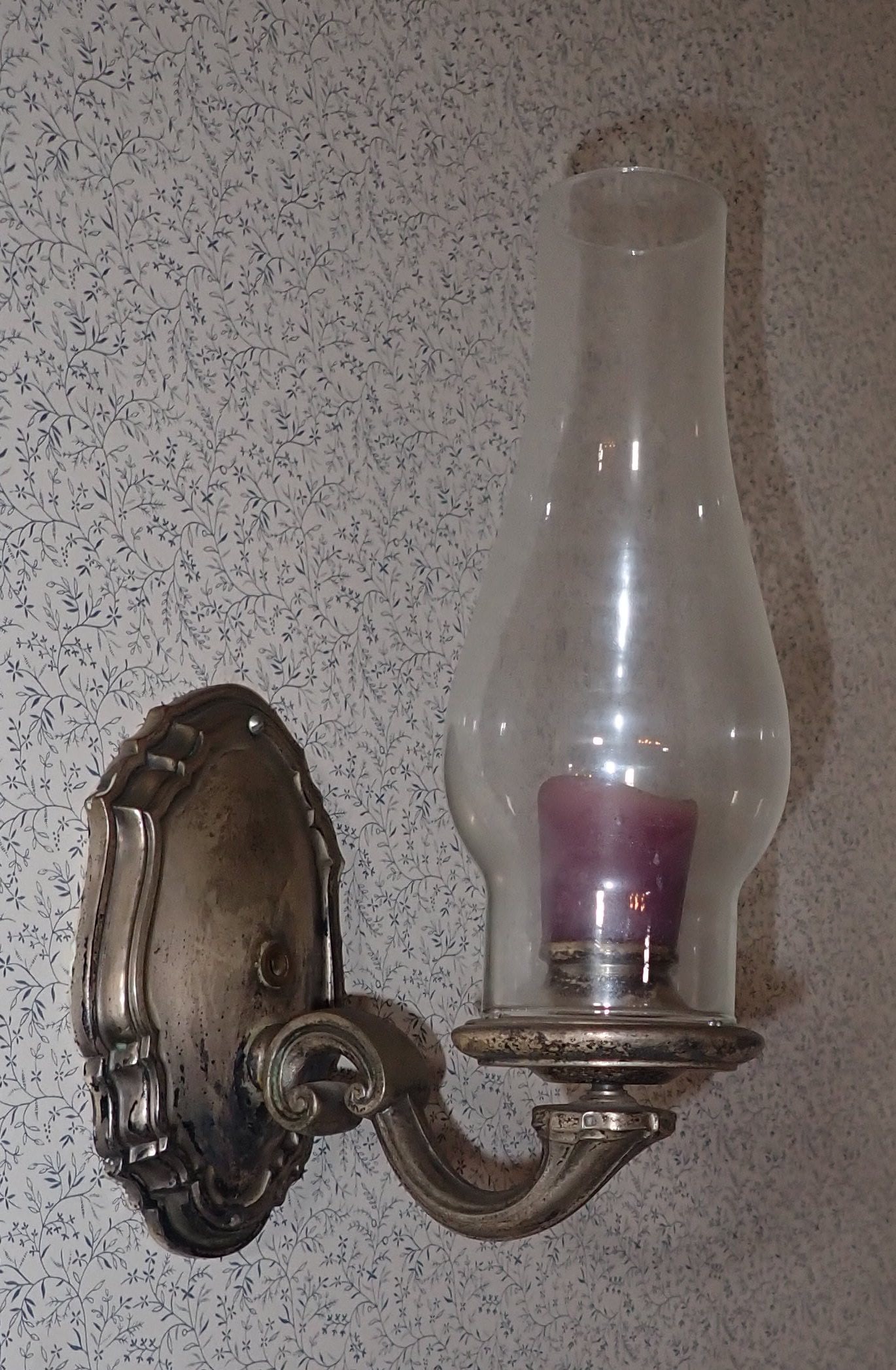 Pair of Silverplate Candle Wall Sconces (1 of 4)