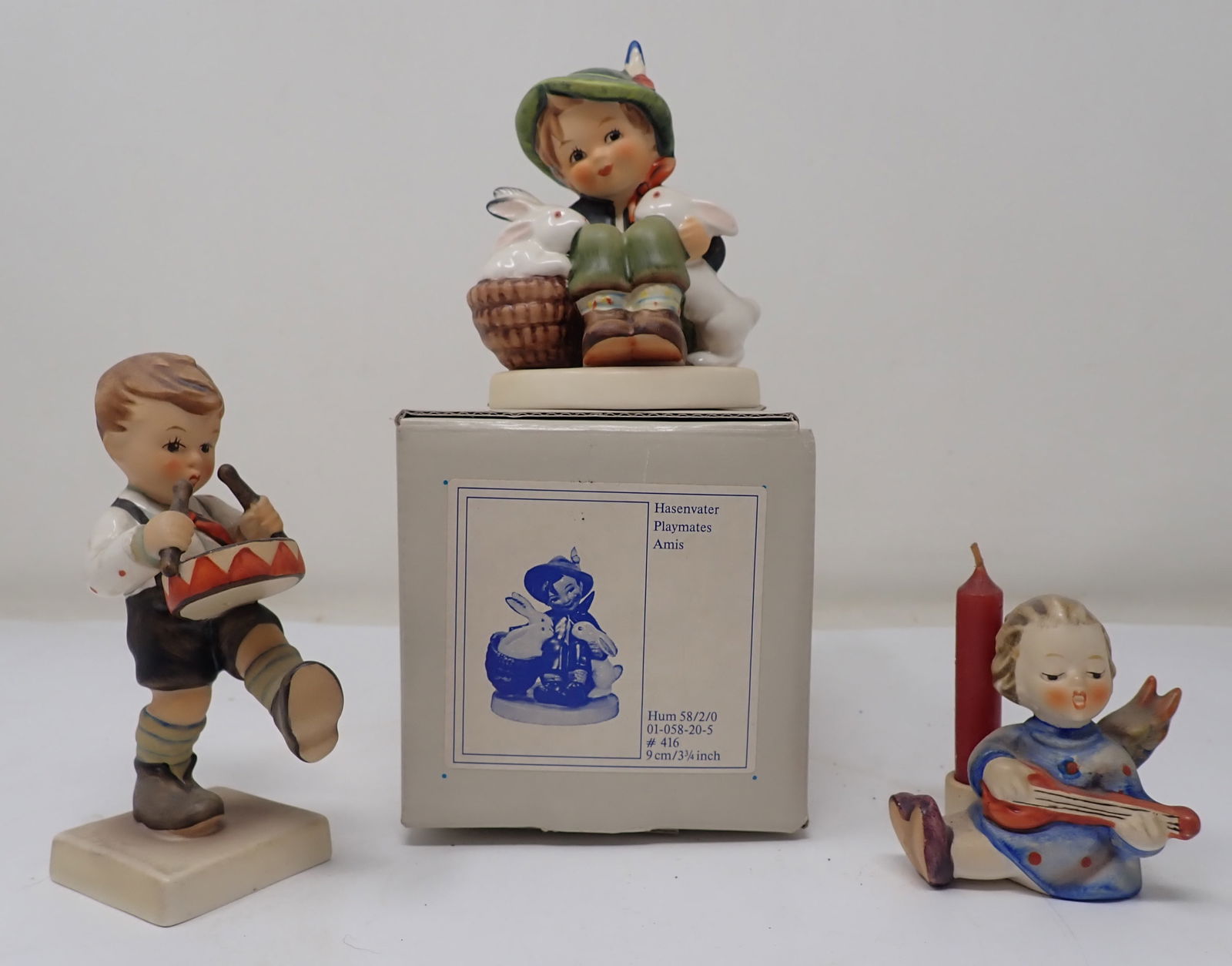 3 Hummels: Tallest is apprx 4 1/2". Shipping available