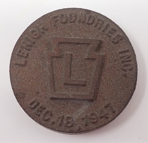 1947 Lehigh Foundry Paperweight