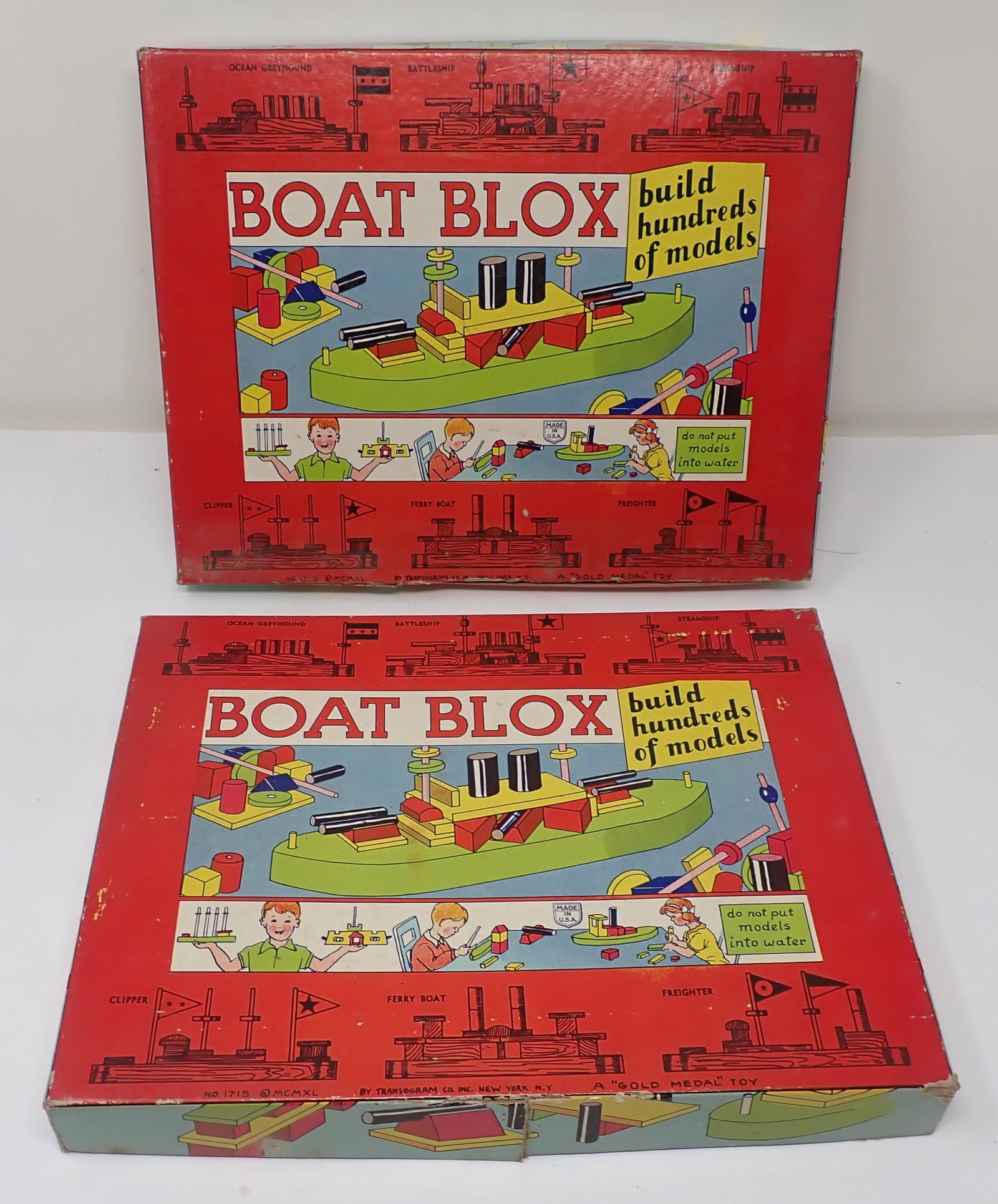 2 Transogram Boat Blox: We do not guarantee they are complete. Shipping available