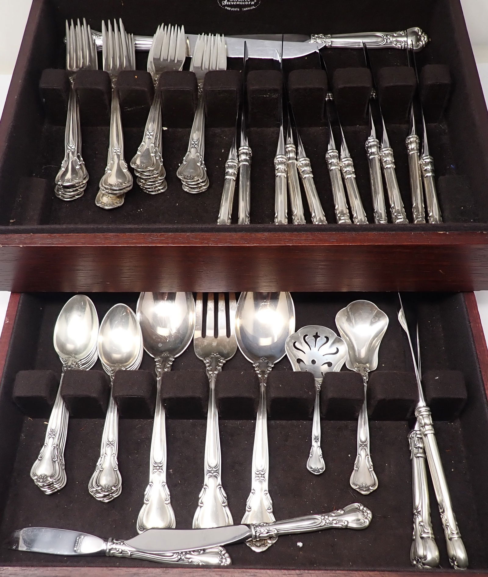 64pc Gorham Sterling Silver Flatware Set (1 of 8)
