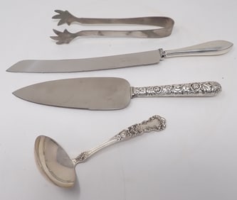 Sterling Silver Serving Spoon & Misc