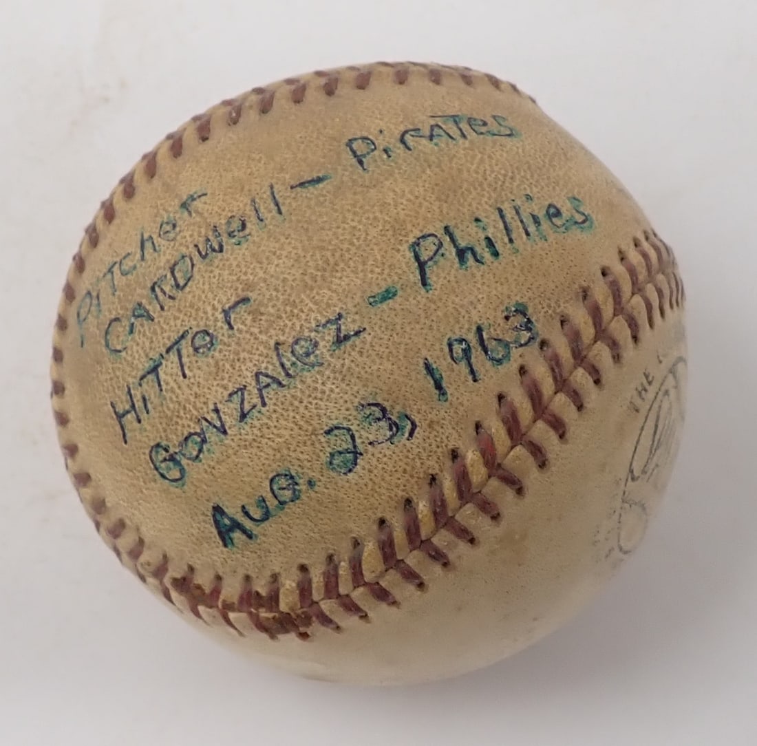1963 Game Used Baseball Pirates Phillies: Shipping available