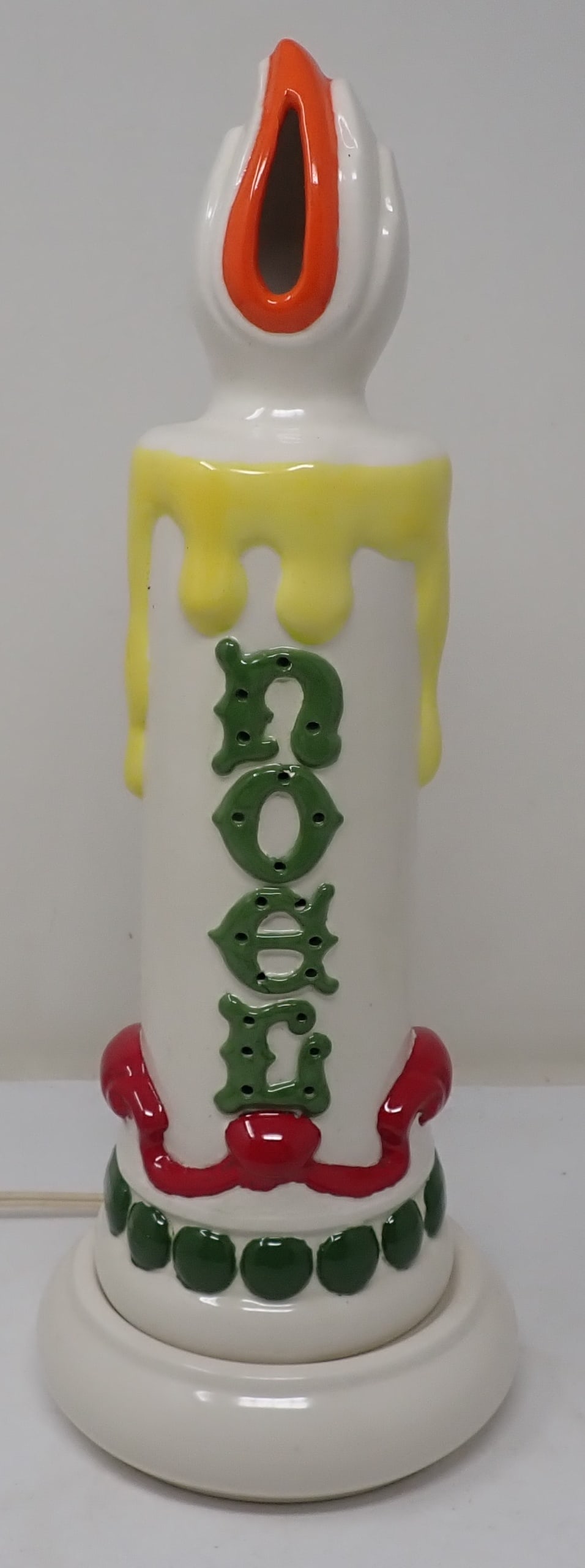 Ceramic Candle: Approx 14" tall. Shipping available
