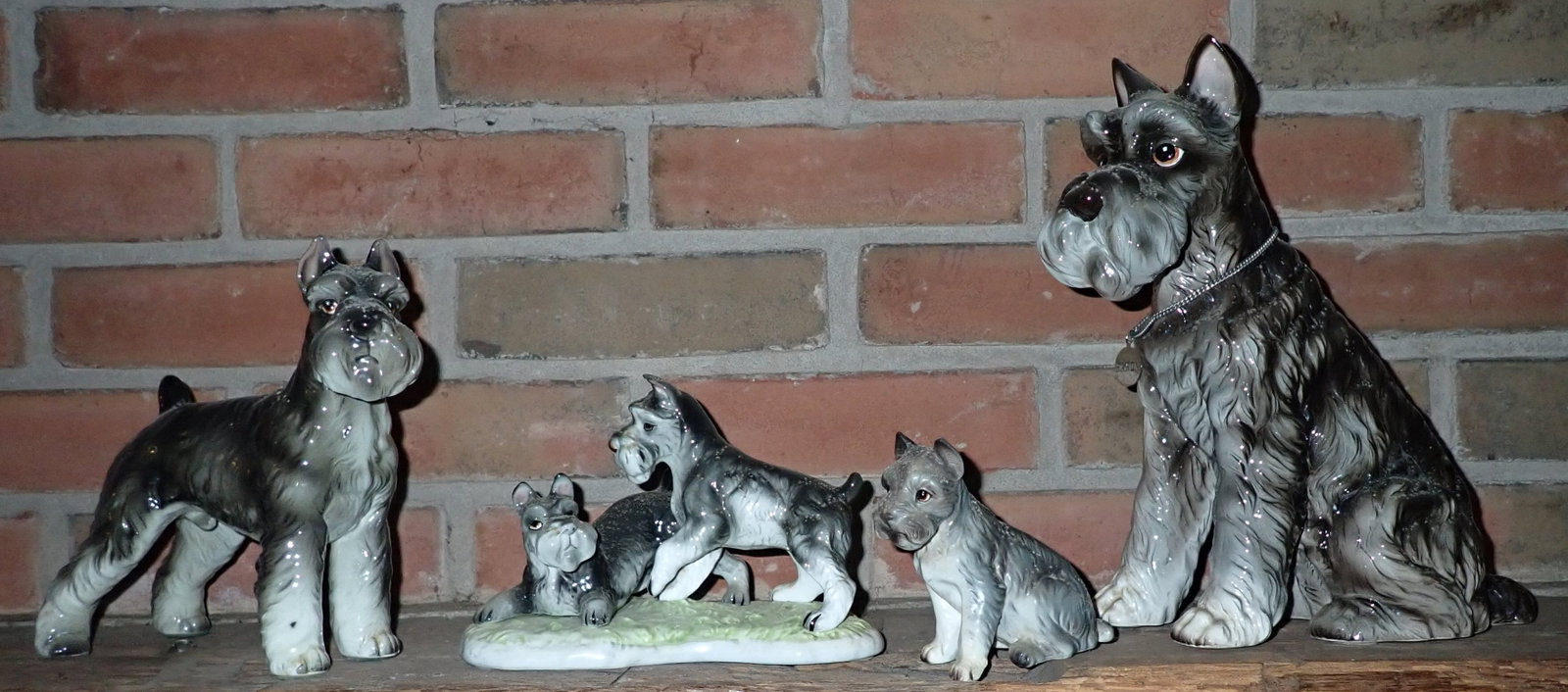Schnauzer Figurines: Tallest is apprx 10 1/2" tall. Shipping available ($20 handling charge, plus postage)